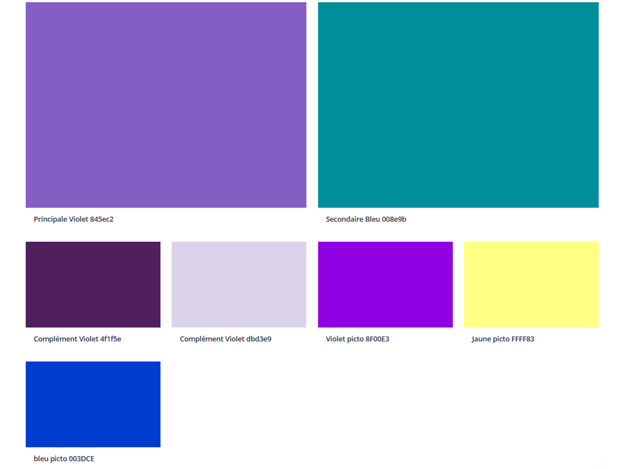 Couleurs du projet de la formation de chef de projet