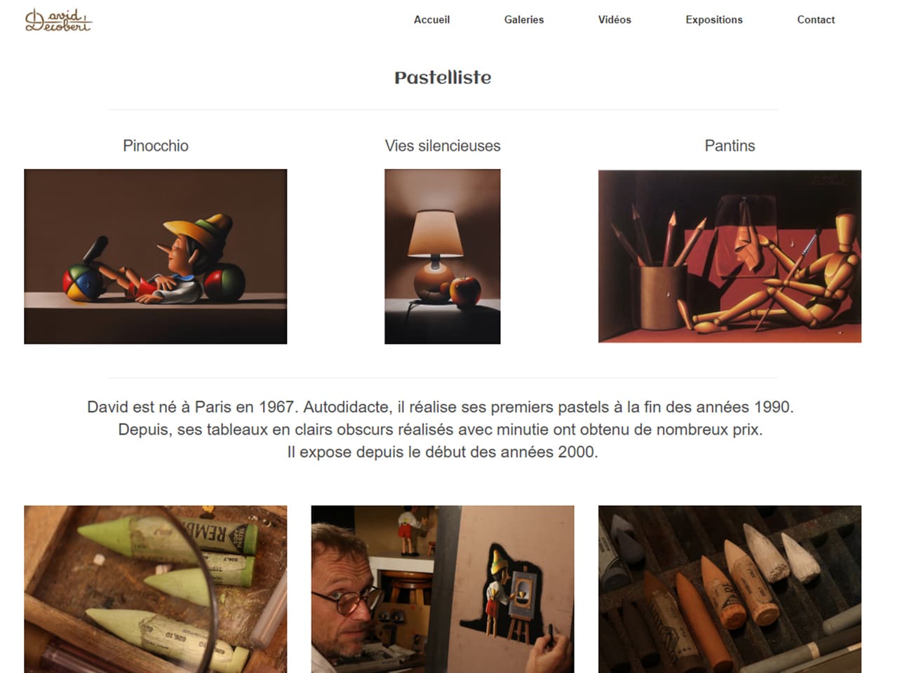 Home page du site daviddecobert.fr
