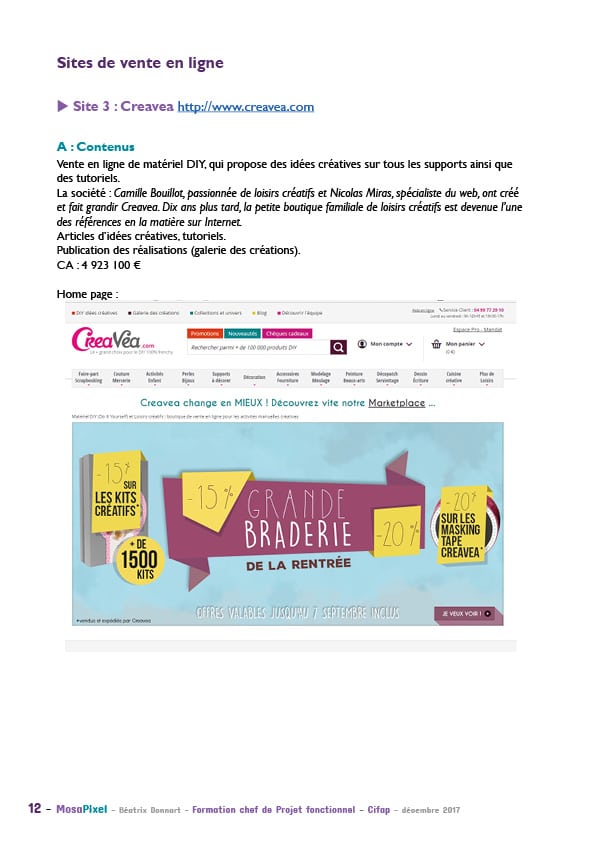 Benchmark - Site MosaPixel