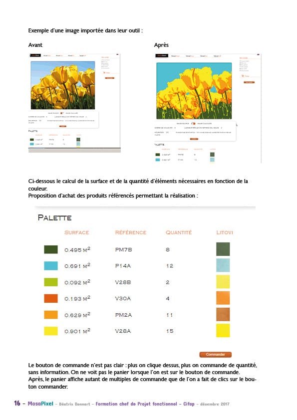 Benchmark - Site MosaPixel