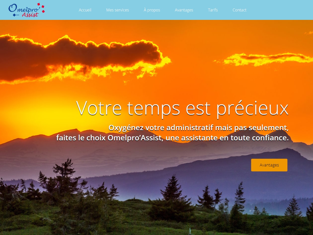 Page d'accueil d'Omelpro'assit